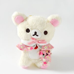 Korilakkuma Strawberry Flower Ball Chain Plush