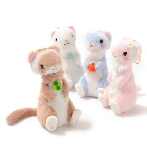 Ferret Mori no Feru Plushies (Ball Chain) Complete Set + Mini Plushie