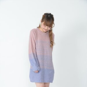 Honey Salon Gradation Knit Dress Pink Mix