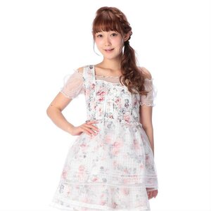 LIZ LISA Flower Bandana Lace Top White