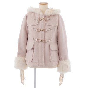 LIZ LISA RIbbon Bit Short Duffle Coat Pink