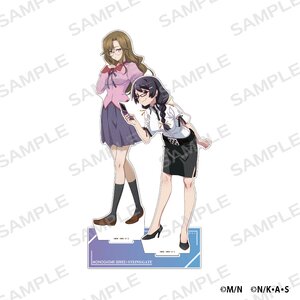 Bakemonogatari x Steins;Gate Big Acrylic Stand Set Tsubasa Hanekawa x Moeka Kiryu
