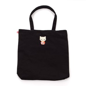 Kokeshi Pooh-chan Reversible Tote Bag Black