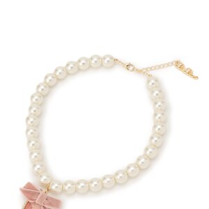 LIZ LISA Cameo Pearl Necklace Pink