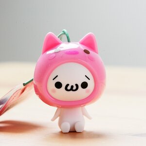Kamojin Kigurumi Rubber Straps  Pink Pig (shobon - dejected)