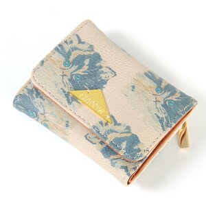 FLAPPER Mofu Neko Trifold Wallet Beige