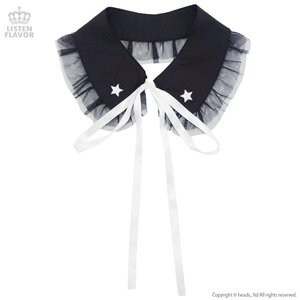 LISTEN FLAVOR Star Heads Detachable Collar Black