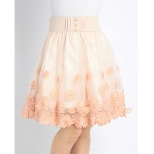 LIZ LISA Sheer Floral Skirt Pink