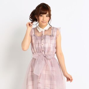 LIZ LISA Layered Collar Tartan Dress Purple