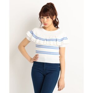 LIZ LISA Multi-Stripe Top White