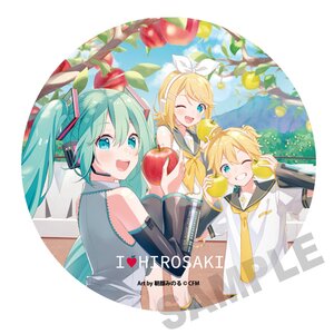 Hatsune Miku × Hirosaki Apple Mega Tin Badge Stand 2 Art by Asagao Minoru [Pre-order]