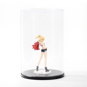 Round Black Plastic Model Display Case Large (11" x 15.4")