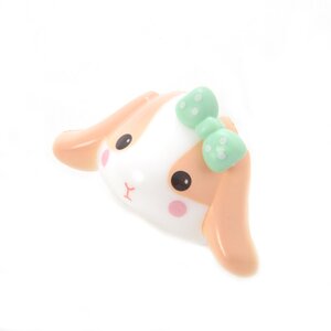 Pote Usa Loppy Rabbit Face Clips Milk Tea-chan