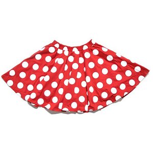ACDC RAG Polka Dot Flared Skirt Red x White w/ Raised Nap
