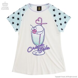 LISTEN FLAVOR Star Cream Soda Raglan Top Vanilla