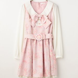LIZ LISA Classical Bouquet Flower Pattern Dress Pink