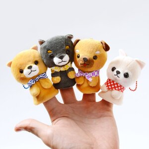 Mameshiba Sankyodai Finger Puppets Complete Set + Mini Plushie