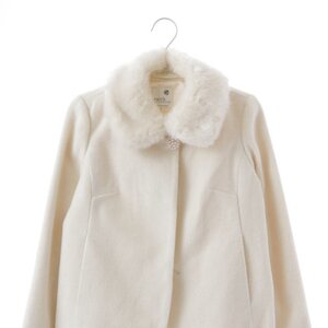 earth music&ecology Fur Tippet Coat Ivory M