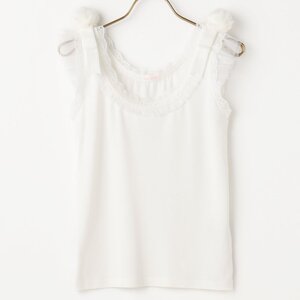 LIZ LISA Pom Pom Tank Top White