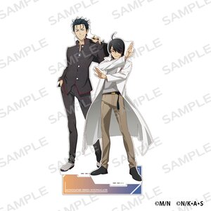 Bakemonogatari x Steins;Gate Big Acrylic Stand Set Koyomi Araragi x Rintaro Okabe