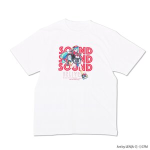 Hatsune Miku Sound Delivery Illustration T-Shirt: Hatsune Miku White S