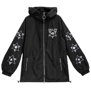 LISTEN FLAVOR Shinpi no Hitomi Anorak Jacket Black