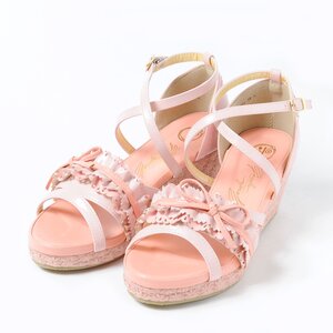 YOSUKE 2015SS Macaroon Frilled Sandals Light Pink L
