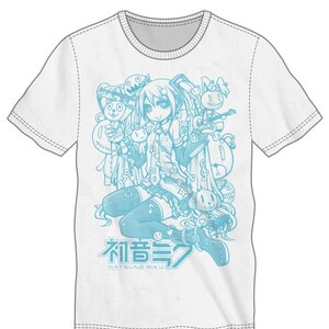 Hatsune Miku Blue Line Art Men's Tee XXL