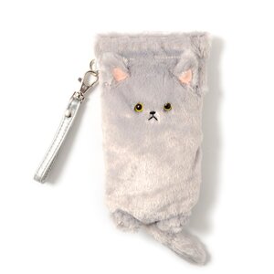 Myu the Cat Eyeglass Pouch Gray
