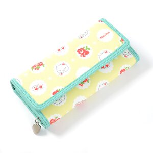 Flower Pattern Mie-chan Long Wallet Yellow