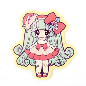 Ice Cream Zombie Sticker Strawberry