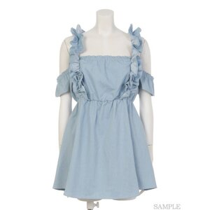 Swankiss Direct Frill Dress Light Blue