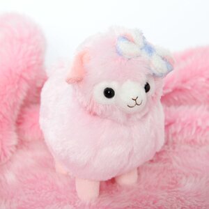 Alpacasso Kids Fuwamoko Ribbon Alpaca Plush Collection (Standard) Momo-chan