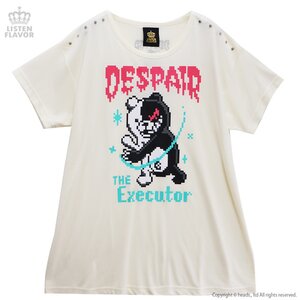 LISTEN FLAVOR Danganronpa 8-Bit Monokuma Cutsew T-Shirt Vanilla