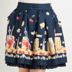 LIZ LISA Fruit Skirt Navy