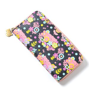 Scandinavian Pooh-chan Long Wallets Black