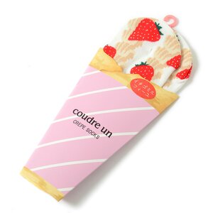 Crepe Socks Strawberry Millefeuille