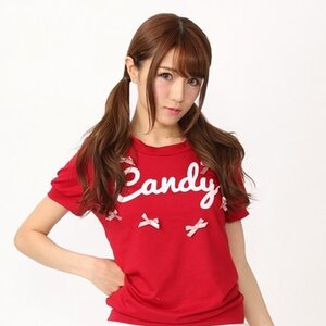 Ank Rouge Candy Logo & Ribbons Fleece-Lined Top Red