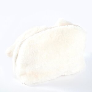 FLAPPER Rabbit-Eared Fur Pouch Ivory