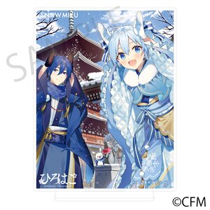 Snow Miku x Hirohako Silver-backed Acrylic Plate Hirosaki Art by Yuuki Suzu [Pre-order]