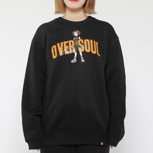 Shaman King Yoh Asakura Over Soul Orange Letters Crew Neck Sweatshirt M
