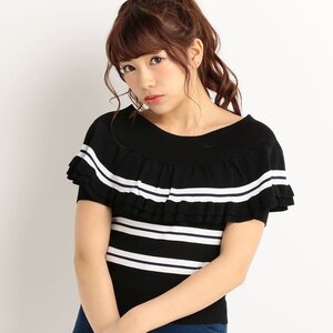 LIZ LISA Multi Stripe Top Black