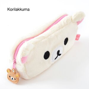 Rilakkuma Face Plush Pen Pouches Korilakkuma