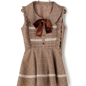 LIZ LISA Glen Plaid Sleeveless Top Beige