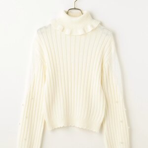 LIZ LISA Lace Turtleneck White