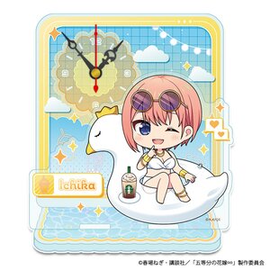 The Quintessential Quintuplets ∽ Puchichoco Mini Acrylic Table Clock Ichika Nakano: Vacation Ver.