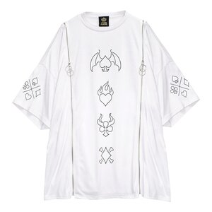 LISTEN FLAVOR The Magic Tramp Twin Zip Super BIG T-Shirt White [Pre-order]