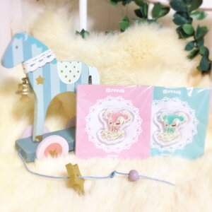 Kuma-chan Brooch Emerald Green