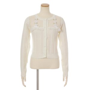 LIZ LISA Openwork Knit Cardigan White
