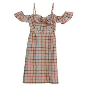 Honey Salon VIntage Checkered Dress Beige Mix